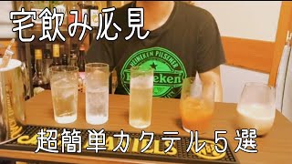 【宅呑み必見】誰でも簡単に作れるカクテル５選！！