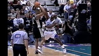 Tim Duncan Battles Karl Malone - Spurs @ Jazz April 1999 NBA On TNT