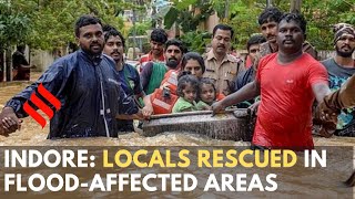 SDRF rescues locals stranded in flood-affected areas of Indore | Indore Rain