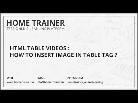 HTML TABLE VIDEOS : How to Insert Image in Table Tag ??? HTML TABLE VIDEOS : How to Insert Image in Table Tag ???