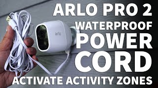 Arlo Pro 2 Activity Zone Setup – Lanmu 16 Foot Waterproof USB Power Cord Extension for Arlo Pro