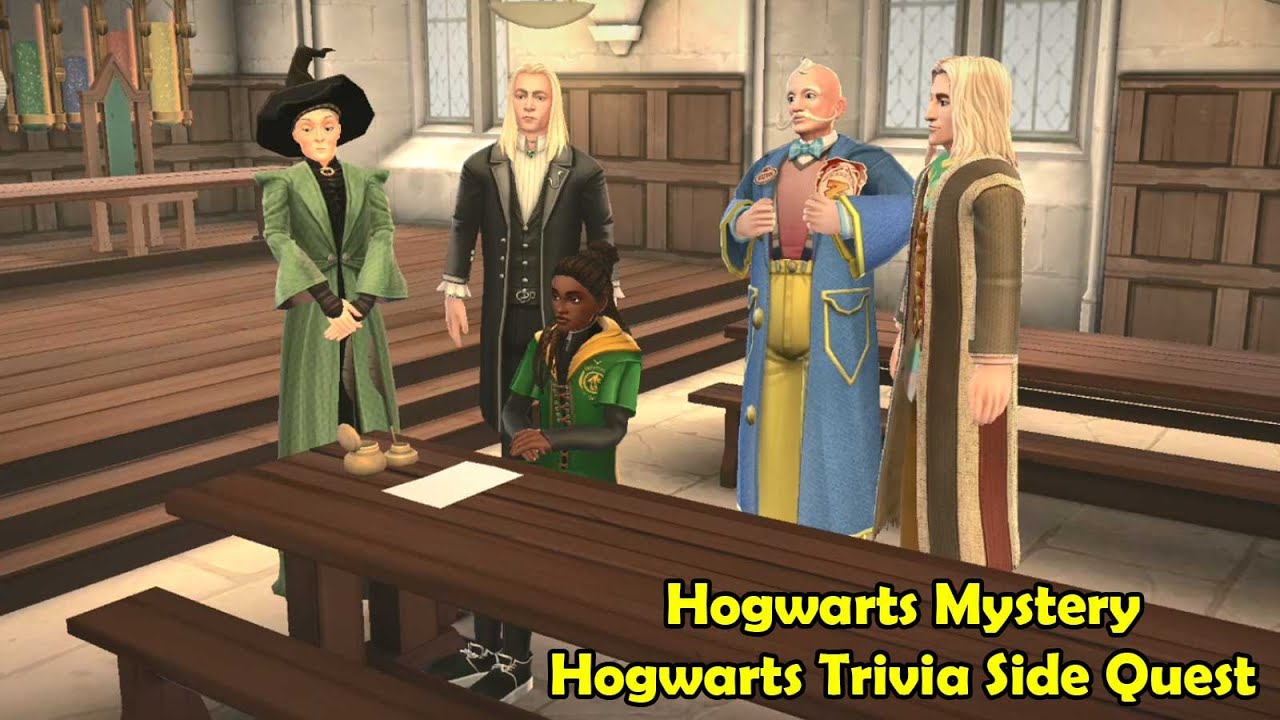 Hogwarts Trivia Side Quest Harry Potter Hogwarts Mystery - YouTube