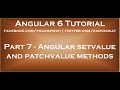 Angular setvalue and patchvalue methods