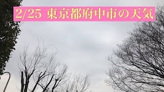 ウェザーリポート動画　0225 @東京都府中市　12時