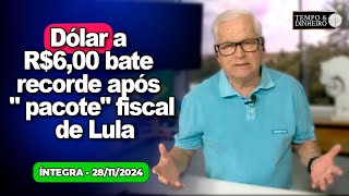 Dólar a R$6,00 bate recorde após