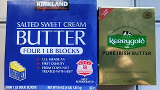 Costco Item Review Salted Sweet Cream Butter Vs. Kerrygold Pure Irish Butter Taste Test Comparison