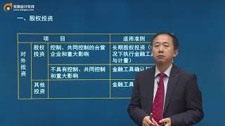 2019年CPA—会计基础班—张志凤【第44课】基本概念，长期股权投资的确认，对联营企业、合营企业投资的初始计量