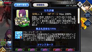 FGO SUMMER Skadi Noble Phantsm and skills 水着スカディ　スキル　宝具