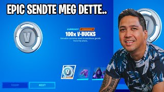 Epic sendte meg gratis v bucks og et skin fordi jeg spilte på mobil..