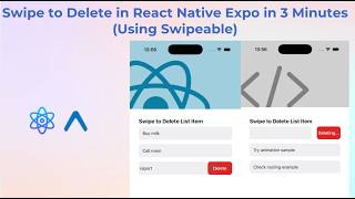 Swipe to Delete in React Native Expo in 3 Minutes (Using Swipeable)