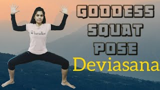 Yoga for strong knees.(Goddess Pose-Utkata Konasana)