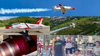 AF-Model T-45 Turbine Jet Kingtech K102+ with smoke maiden flight shooting by dji FPV \u0026 iPhone12