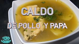 CALDO DE POLLO Y Papa #recetasyicaos #cocina #comida #recetas #recipe #gastronomia #cocinafacil