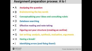Assignment preparation process