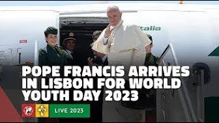 Pope Francis in Portugal for WYD in Lisbon\\Official Welcoming\\ഫ്രാന്‍സിസ് പാപ്പ ലിസ്ബണില്‍/02-Aug-23