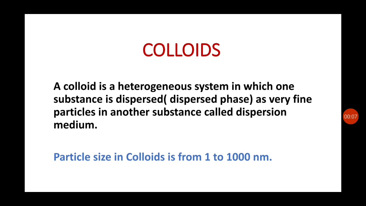 Colloids - Classification - YouTube