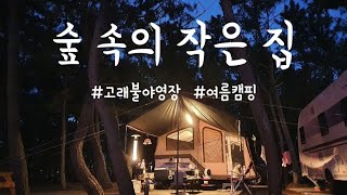 소나무 숲에서의 1박 / 아이와함께하는캠핑 / 폴딩트레일러 / 코쿤cc4 / 반짝이네캠핑TV