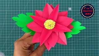 Easy Paper Flower Making For Beginners - DIY School Project Flowers Making At Home