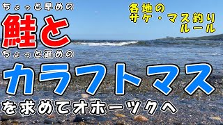 鮭・カラフトマスを求めてオホーツクへ遠征するも釣り出来ず　【各地のサケ・マス釣りルール】