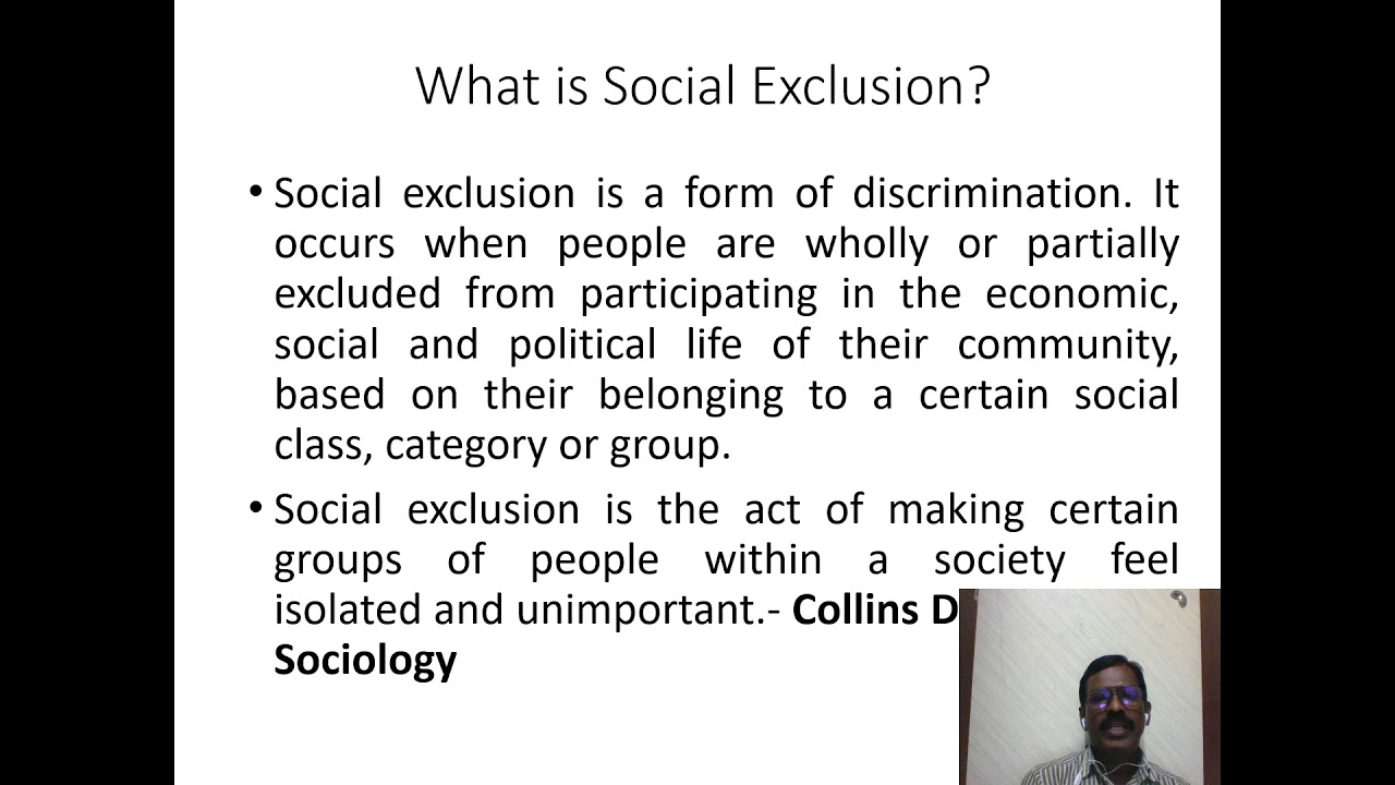 BA Sociology IIISem Session 26 Social Exclusion - YouTube