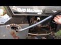 how to adjust the deck lever on a 90s mtd lawn tractor