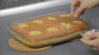 Ma3mul Mad bil Ashta - Grießkuchen mit Milchpudding - Süßspeise -  معمول مد بالقشطة