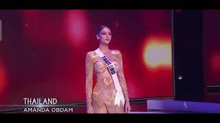 อแมนด้า miss universe Thailand  ชุดราตรี รอบพรีลิม👑🇹🇭