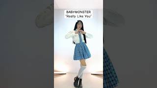 BABYMONSTER - “Really Like You” DANCE COVER💙 #BABYMONSTER #ReallyLikeYou #fyp #kpop #shorts