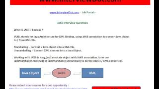What is JAXB Explain Java Jaxb Interview Question And Answer