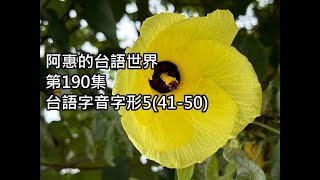 阿惠的台語世界190#台語字音字形5(41_50)#台語認證考試#台語語文競賽