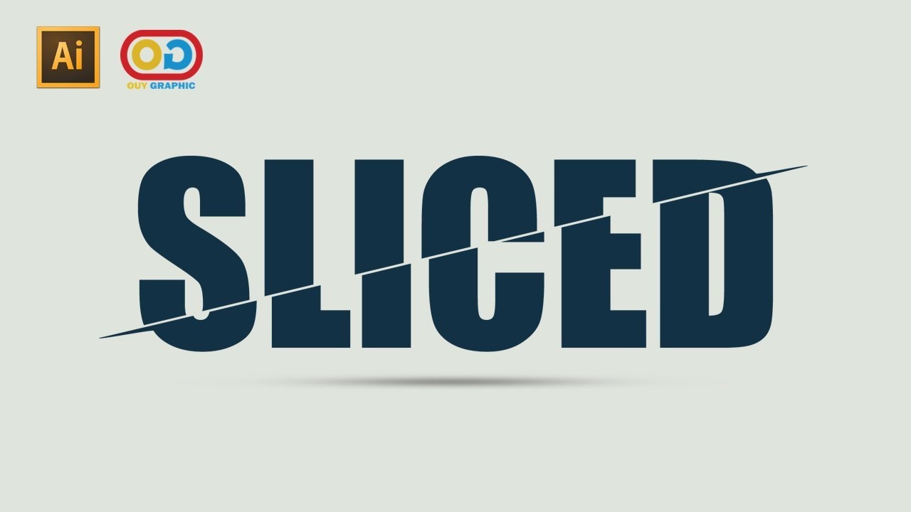 How To Create Sliced Text Effect In Adobe Illustrator | Illustrator ...