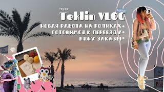 TeklinVLOG #68 | Работа на роликах? Готовимся к переезду и вяжу заказы 🙌🏻