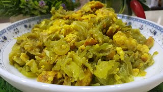 ডিম দিয়ে চিচিঙ্গা ভাজি রেসিপি || Dim Diye Chichinga Vaji || Snake Gourd With Egg || রেহা/তরাই ভাজি