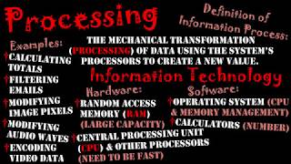 Introduction to the Information Processes: Processing