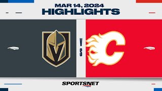 NHL Highlights | Golden Knights vs. Flames - March 14, 2024