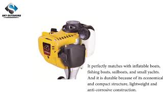 SKY 1 4HP yellow outboard motor engine inflatable yacht