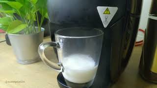 Making Latte using NESCAFE GOLD BLEND Barista machine