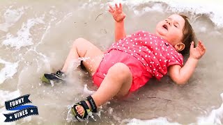 Babies Fail On The Beach Make You Can't Stop Laughing #4 | Funny Vines