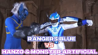 Rangers Blue Vs Hanzo And Monster Artificial Ends The Fun‼️ Superheroine Defeated Japanese