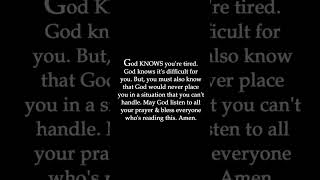 God knows you're tired #godquotes #shorts