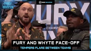 Fury and Whyte face-off as tempers flare between teams | #FuryWhyte Press Conference
