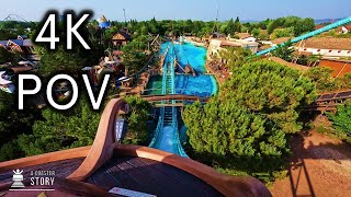 Atlantica SuperSplash (Water Coaster) - Europa Park 4K POV