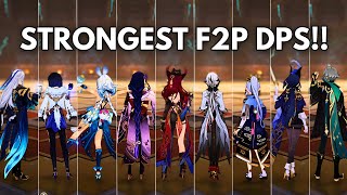 F2P:- 15 Strongest DPS!! F2P Dmg SHOWCASE [ Genshin Impact ]