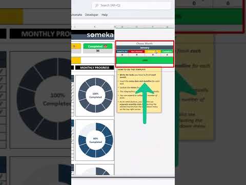 Daily-Weekly-Monthly To-Do List in Excel in 60 Seconds | Project Management Tool #shorts