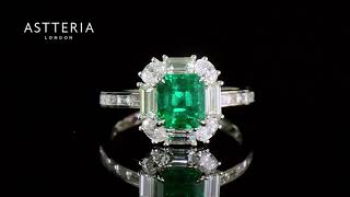 #JCRG05514045# 2.50CT GREEN DIAMOND RING ASTTERIA