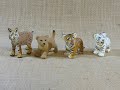 Safari Ltd. Comparison of Big Cats Cubs figurines, bobcat, lion cub, Bengal tiger cubs