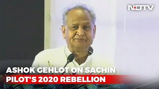 Ashok Gehlot On Sachin Pilot's 2020 Rebellion: "Matter Of Touch And Go"