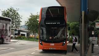 Hong Kong Bus 龍運巴士 LWB E34A 機場（地面運輸中心）- 天水圍市中心 @ T-Spare UE6X4 XH3105 全程 無剪輯 (60fps)