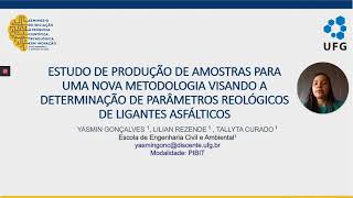 ESTUDO DA PRODUÇÃO DE AMOSTRAS PARA UMA NOVA METODOLOGIA VISANDO A DETERMINAÇÃO DE PARÂMETROS