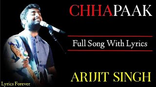 Chhapaak Tital Track(LYRICS) | Arijit Singh | Deepika Padukone | Gulzar
